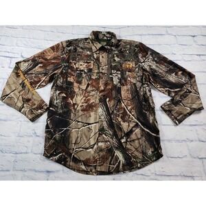 Under Armour MENS SIZE M Real Tree AP HD Camo Hunting Button Shirt 2011 Outdoors